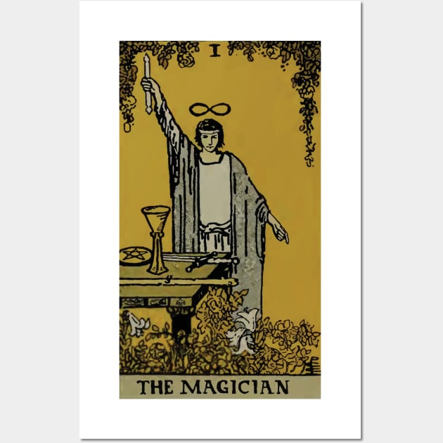 The Magician Tarot Card Wall Art by VintageArtwork